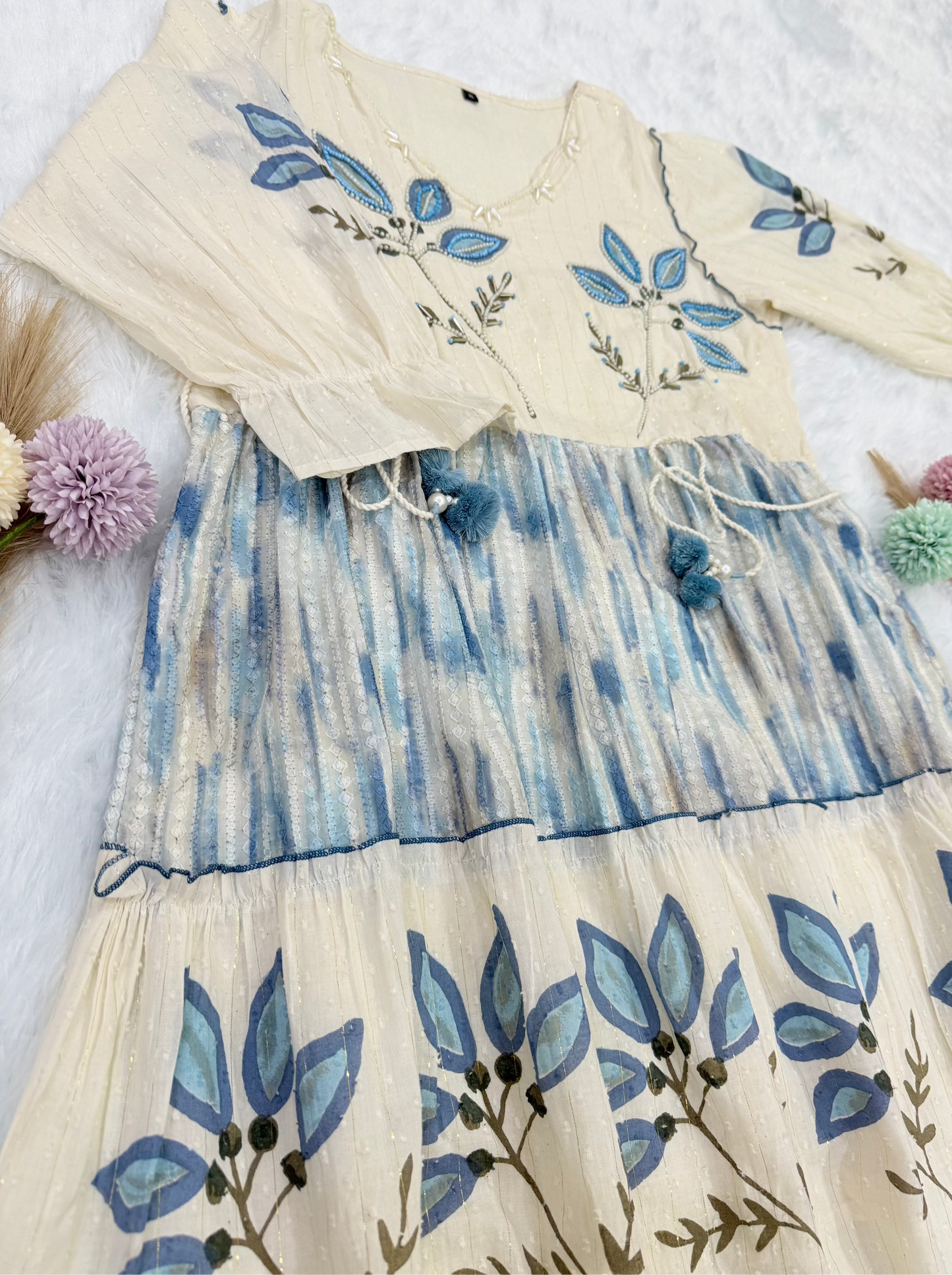 Blue Blossom Short Dress