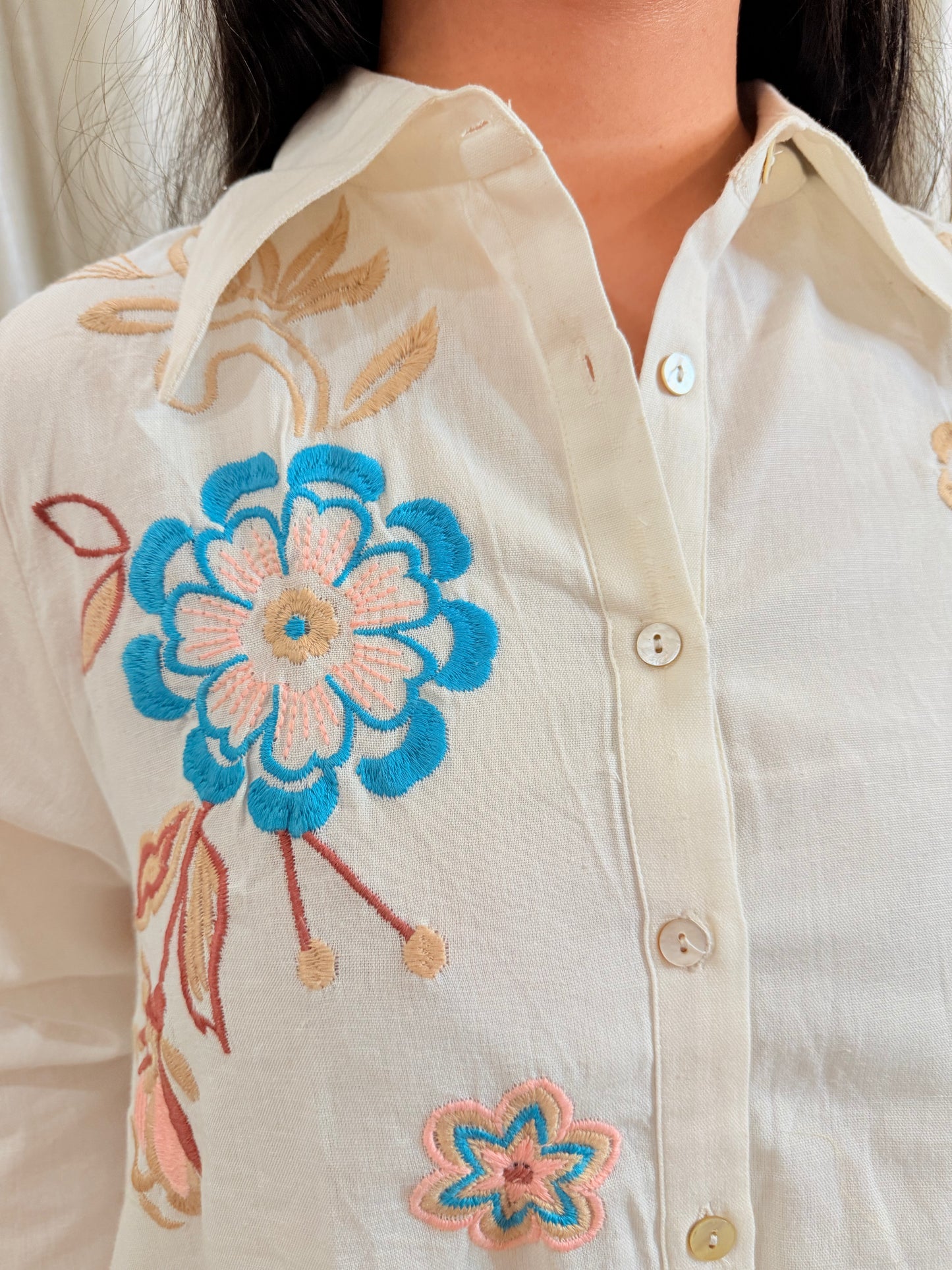 Breezy White Cotton Shirt Dress