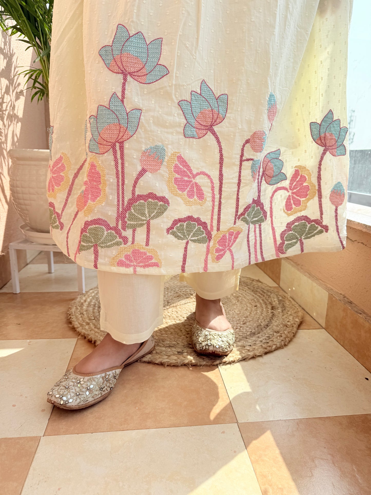 Butter Bloom Mul Cotton A Line Suit