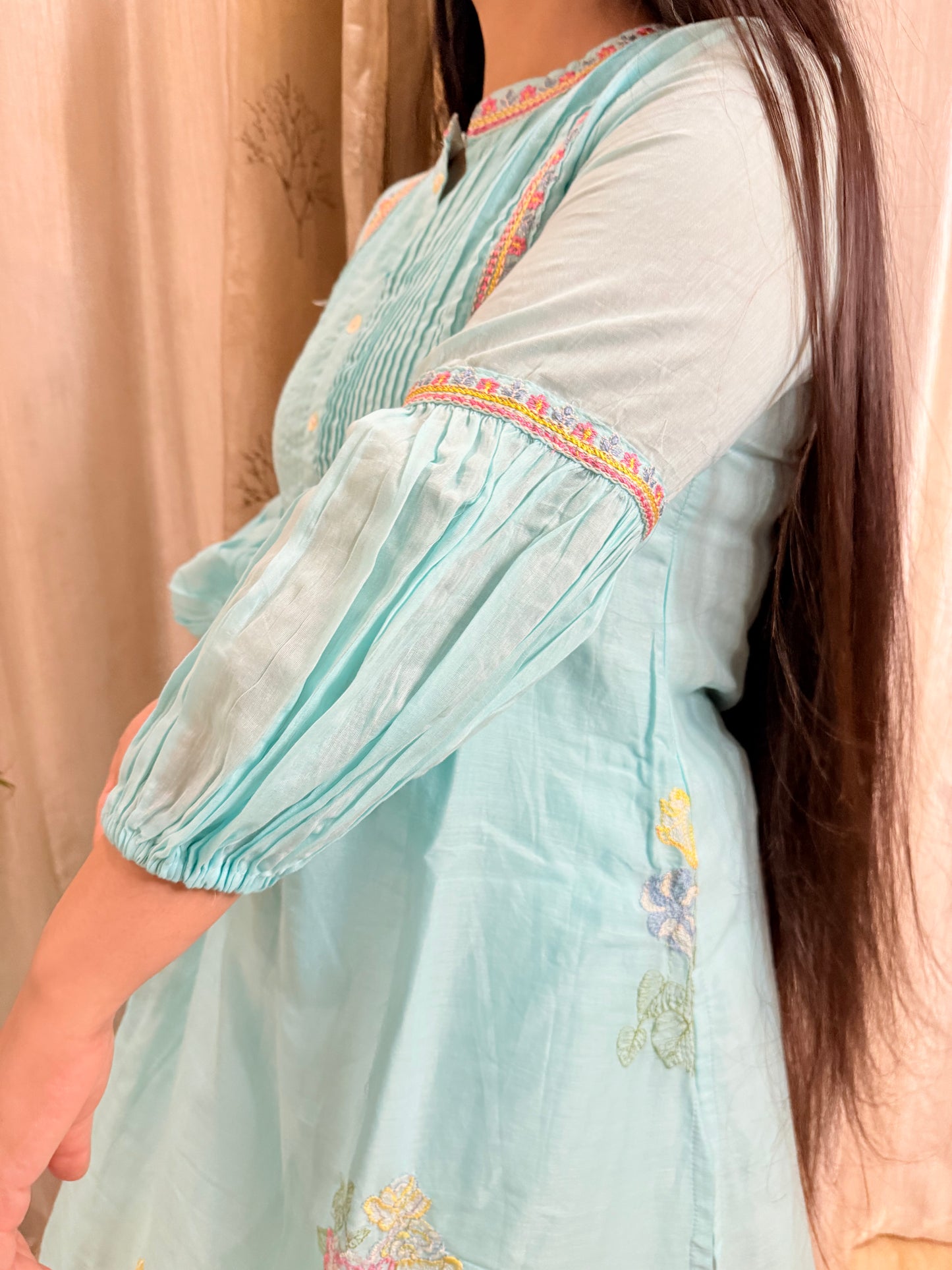 Aqua Mul Cotton Embroidered Co-ord Set