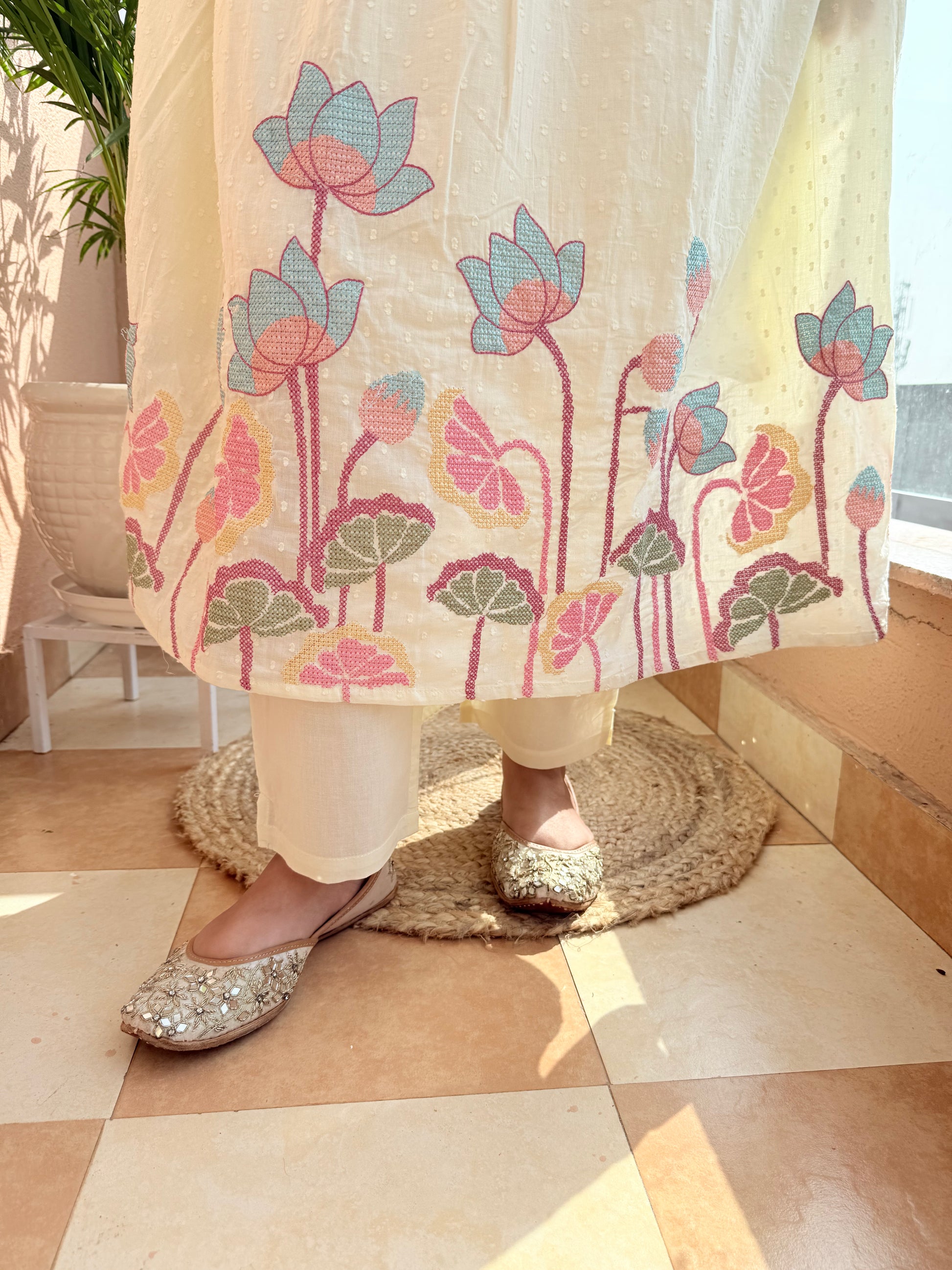 Butter Bloom Mul Cotton A Line Suit