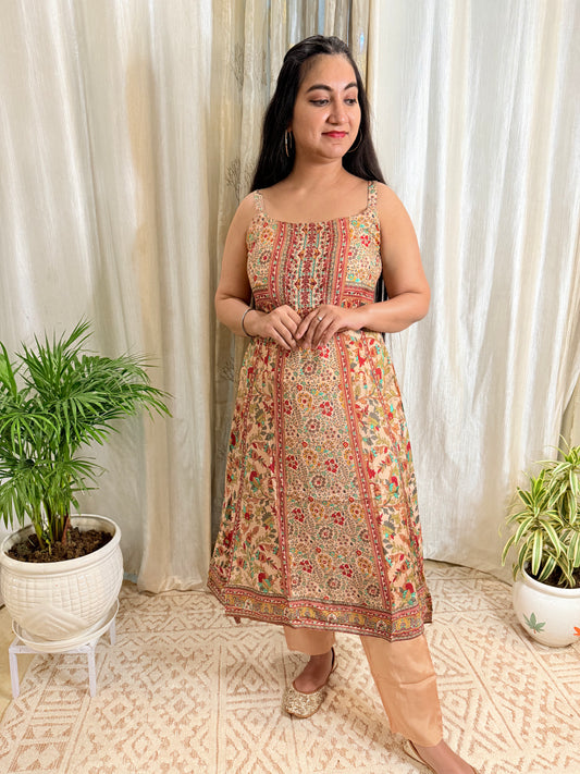 Festive-Ready Muslin Coord Set – Inner Lined with Sequin Sparkle