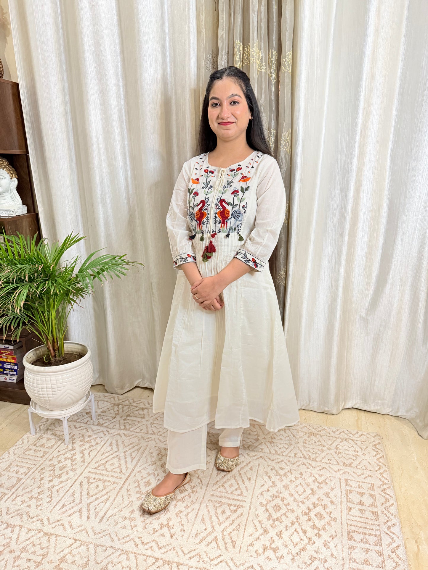 Gulnaar Mul Cotton  Kurta Set