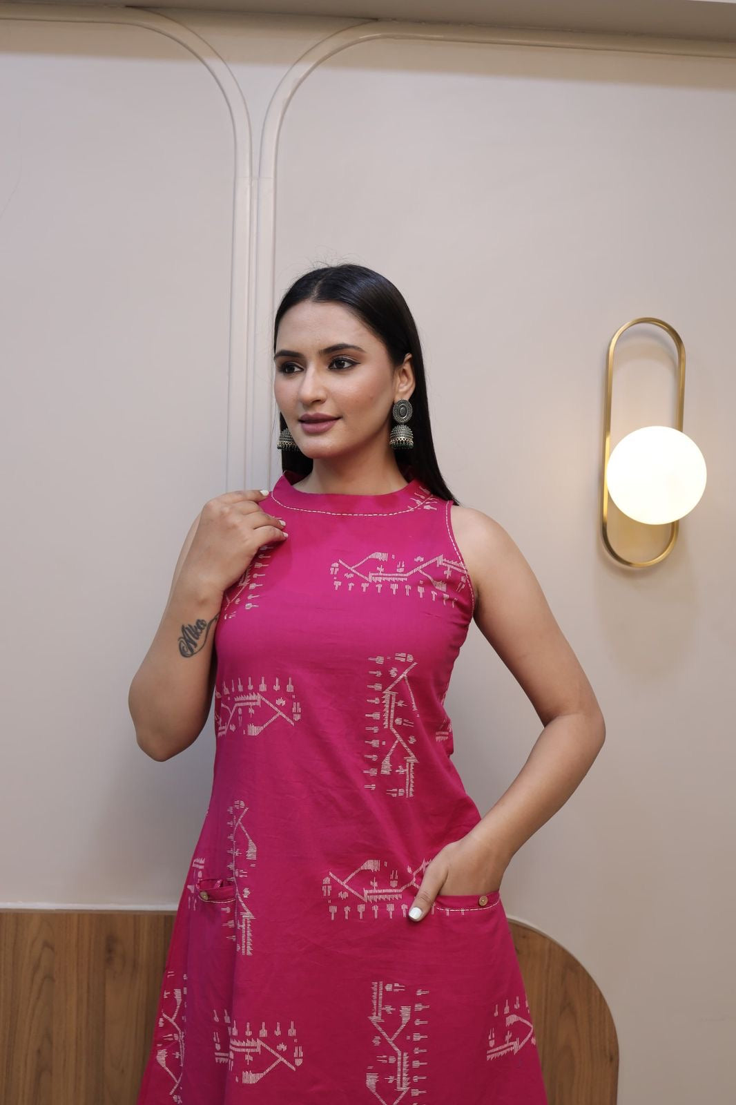 PINKTRIBALPRINTKURTASET