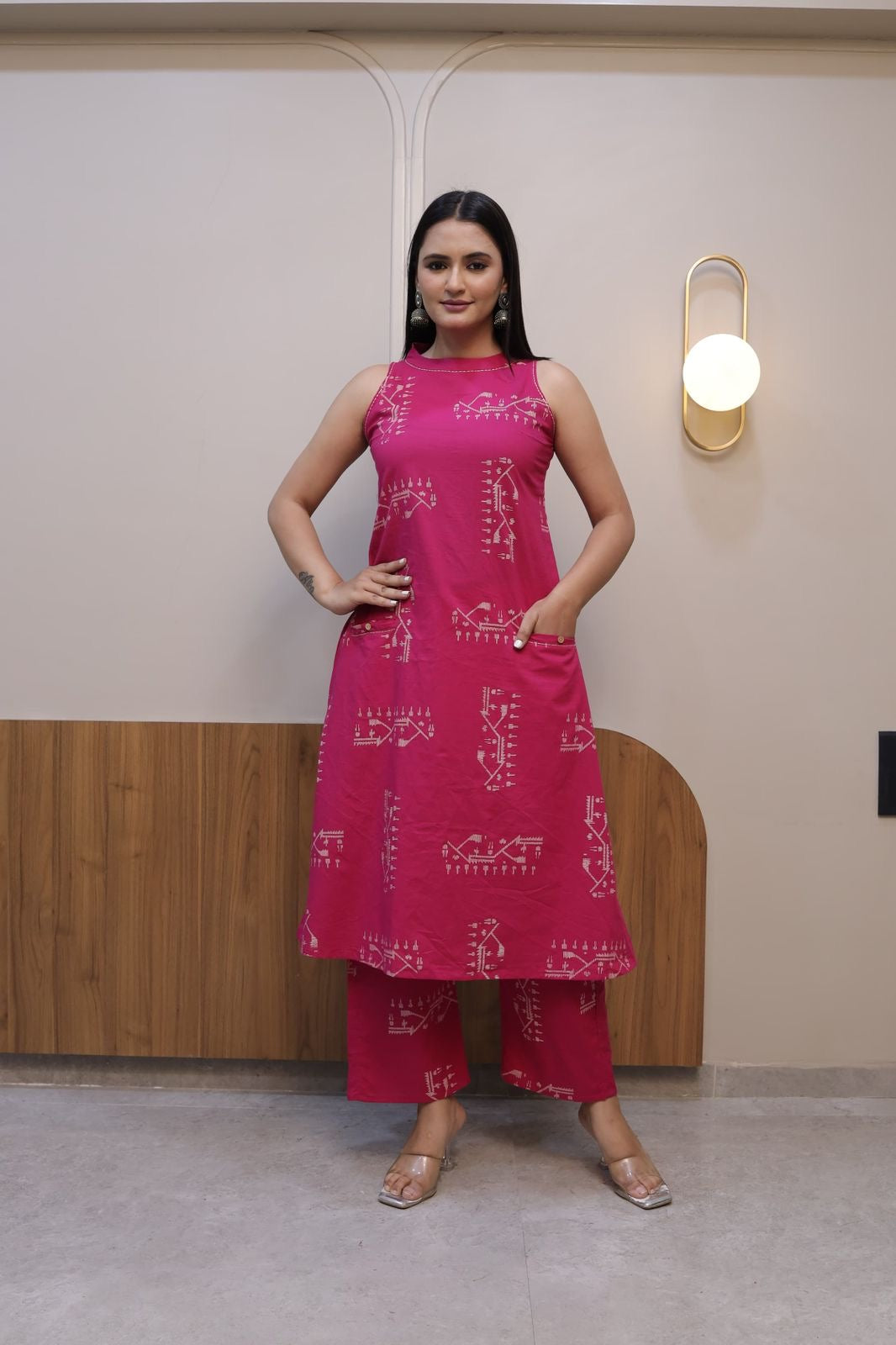 PINKTRIBALPRINTKURTASET