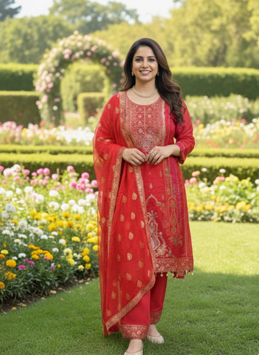 ruvira festive suit set for karwa chauth weddings diwali, pooja, parties