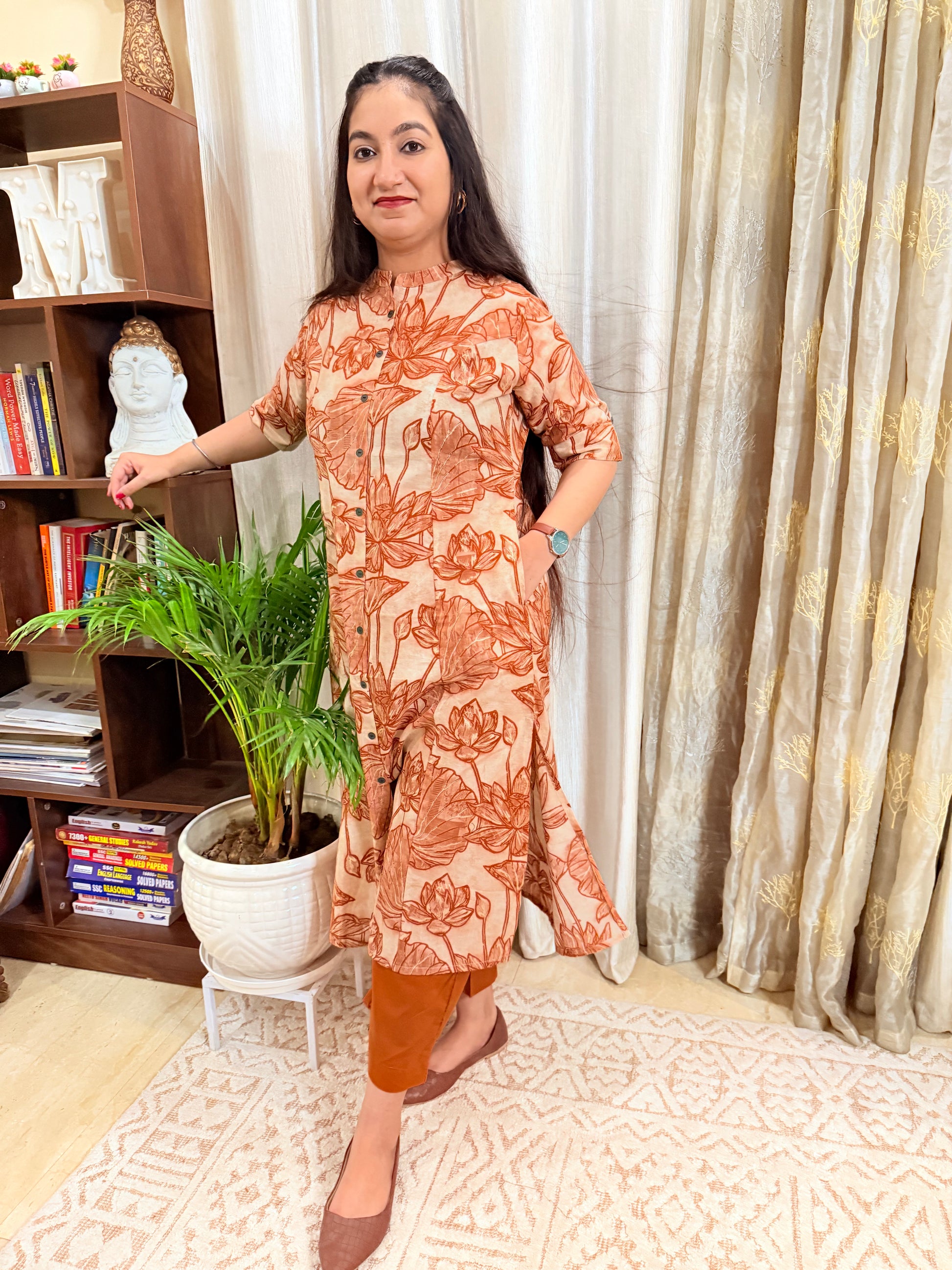 Sunehri Rust Kurta Set